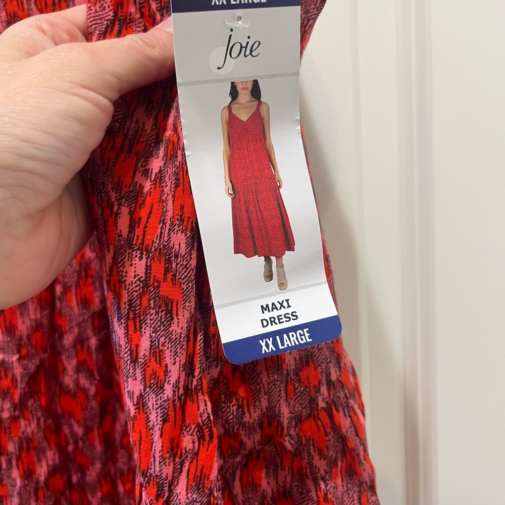 NWT Joie Vibrant Red Maxi Dress Size XXL - Picture 4 of 7